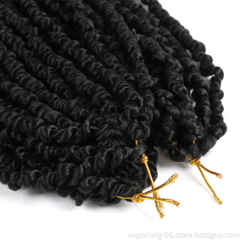 Crochet braids hair extension passion twist synthetic attachments hair pre twisted passion twist crochet hair